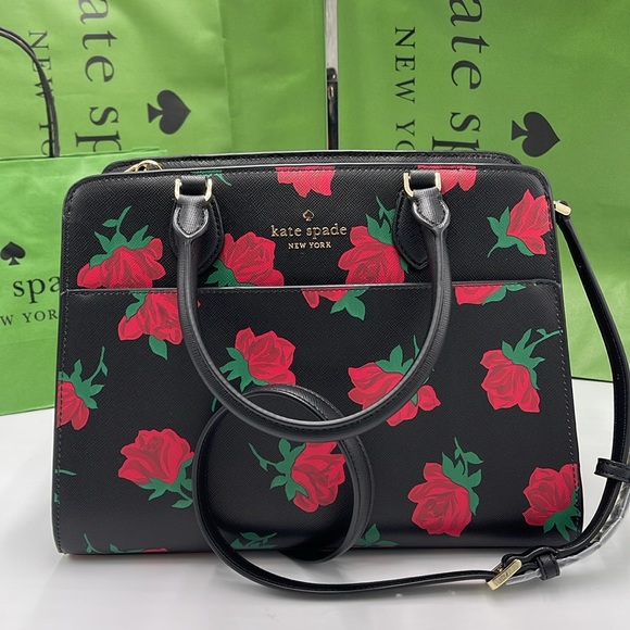 Kate Spade Madison Rose Toss Printed Medium Satchel
COLOR:
Black Multi
NWT - Picture 8 of 16